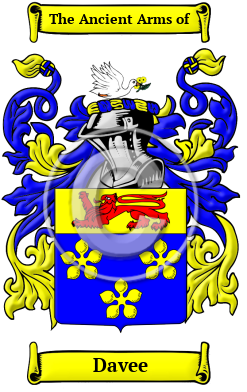 Davee Family Crest/Coat of Arms