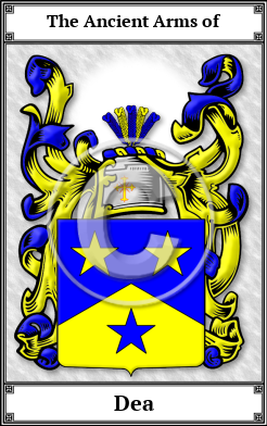Dea Family Crest Download (JPG)  Book Plated - 150 DPI