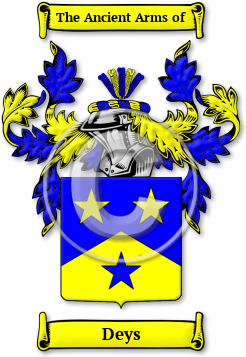 Deys Family Crest Download (JPG) Legacy Series - 600 DPI
