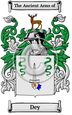 Dey Family Crest/Coat of Arms