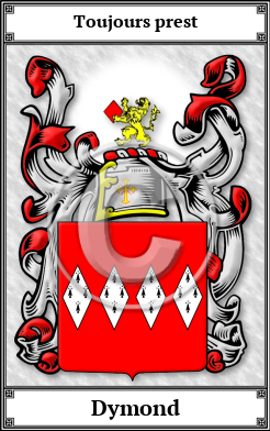 Dymond Family Crest Download (JPG)  Book Plated - 150 DPI