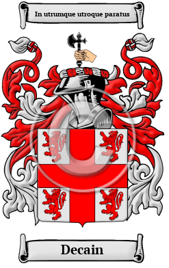 Decain Family Crest/Coat of Arms