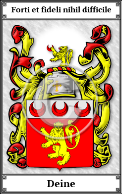 Deine Family Crest Download (JPG) Book Plated - 600 DPI