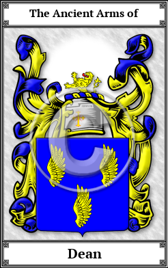 Dean Family Crest Download (JPG)  Book Plated - 150 DPI