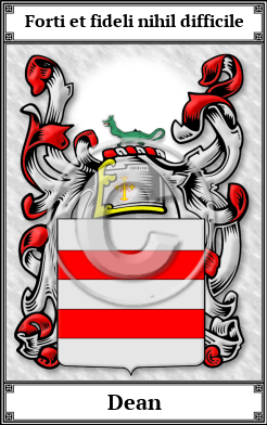 Dean Family Crest Download (JPG)  Book Plated - 150 DPI