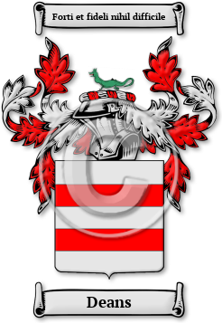 Deans Family Crest Download (jpg) Legacy Series - 150 DPI