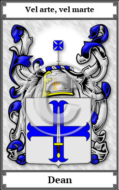 Dean Family Crest Download (JPG) Book Plated - 600 DPI