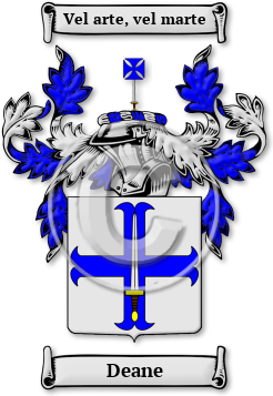 Deane Family Crest Download (jpg) Legacy Series - 150 DPI