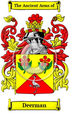 Deerman Family Crest/Coat of Arms