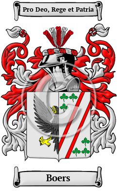 Boers Family Crest/Coat of Arms