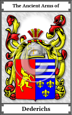 Dederichs Family Crest Download (JPG)  Book Plated - 150 DPI