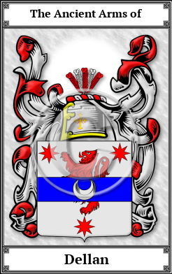 Dellan Family Crest Download (JPG) Book Plated - 600 DPI