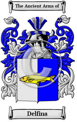 Delfina Family Crest Download (JPG) Heritage Series - 600 DPI
