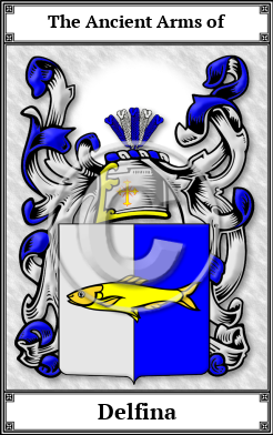 Delfina Family Crest Download (JPG)  Book Plated - 150 DPI