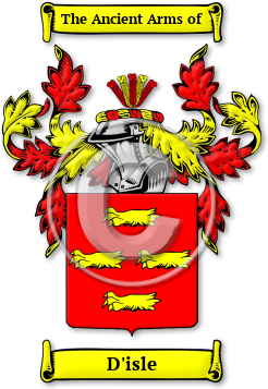 D'isle Family Crest Download (jpg) Legacy Series - 150 DPI
