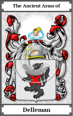 Delleman Family Crest Download (JPG)  Book Plated - 150 DPI
