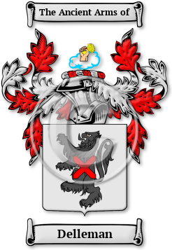 Delleman Family Crest Download (JPG) Legacy Series - 300 DPI