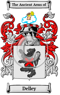 Delley Family Crest/Coat of Arms