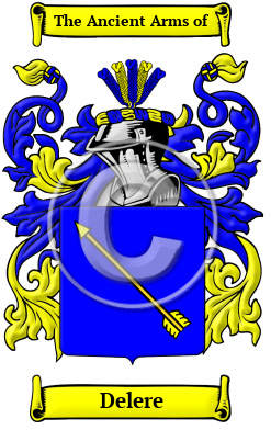 Delere Family Crest/Coat of Arms