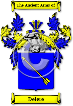 Delere Family Crest Download (jpg) Legacy Series - 150 DPI