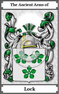 Lock Family Crest Download (JPG) Book Plated - 600 DPI