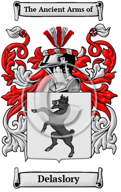Delaslory Family Crest/Coat of Arms