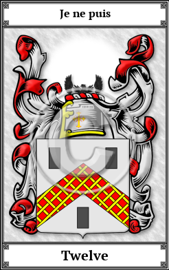 Twelve Family Crest Download (JPG) Book Plated - 600 DPI