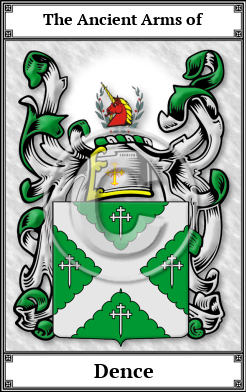 Dence Family Crest Download (JPG) Book Plated - 600 DPI