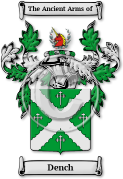 Dench Family Crest Download (JPG) Legacy Series - 600 DPI
