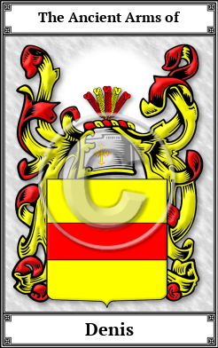Denis Family Crest Download (JPG)  Book Plated - 150 DPI