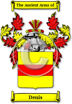 Denis Family Crest Download (jpg) Legacy Series - 150 DPI