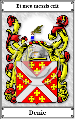 Denie Family Crest Download (JPG)  Book Plated - 150 DPI
