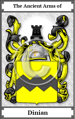 Dinian Family Crest Download (JPG)  Book Plated - 150 DPI