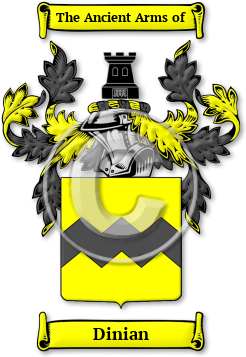 Dinian Family Crest Download (jpg) Legacy Series - 150 DPI