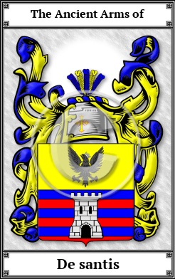 De santis Family Crest Download (JPG) Book Plated - 150 DPI
