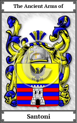 Santoni Family Crest Download (JPG) Book Plated - 600 DPI