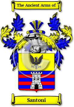 Santoni Family Crest Download (JPG) Legacy Series - 600 DPI
