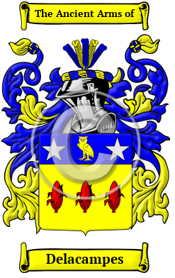 Delacampes Family Crest/Coat of Arms