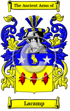 Lacamp Family Crest/Coat of Arms