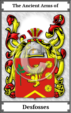 Desfosses Family Crest Download (JPG) Book Plated - 600 DPI