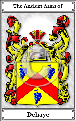 Dehaye Family Crest Download (JPG)  Book Plated - 150 DPI