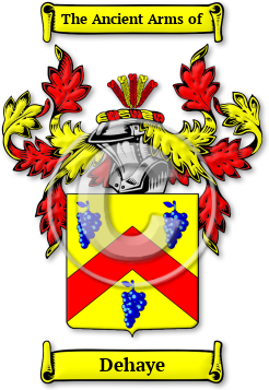 Dehaye Family Crest Download (jpg) Legacy Series - 150 DPI