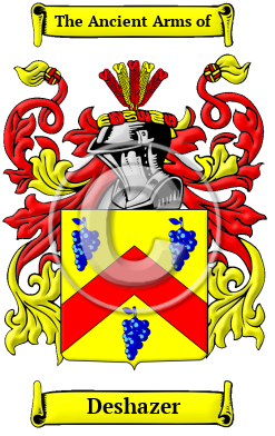 Deshazer Family Crest/Coat of Arms