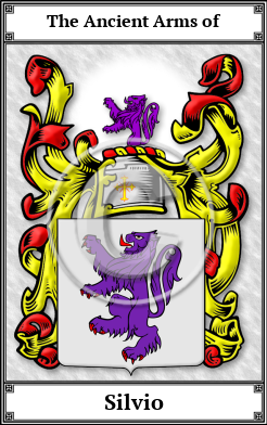 Silvio Family Crest Download (JPG)  Book Plated - 150 DPI