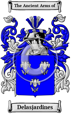 Delasjardines Family Crest/Coat of Arms