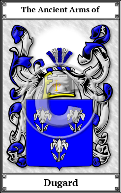 Dugard Family Crest Download (JPG) Book Plated - 300 DPI