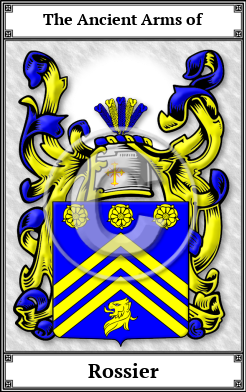 Rossier Family Crest Download (JPG)  Book Plated - 150 DPI