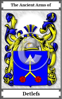 Detlefs Family Crest Download (JPG)  Book Plated - 150 DPI