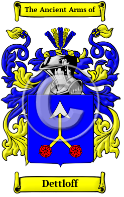 Dettloff Family Crest/Coat of Arms