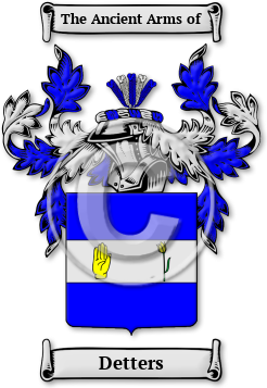 Detters Family Crest Download (jpg) Legacy Series - 150 DPI